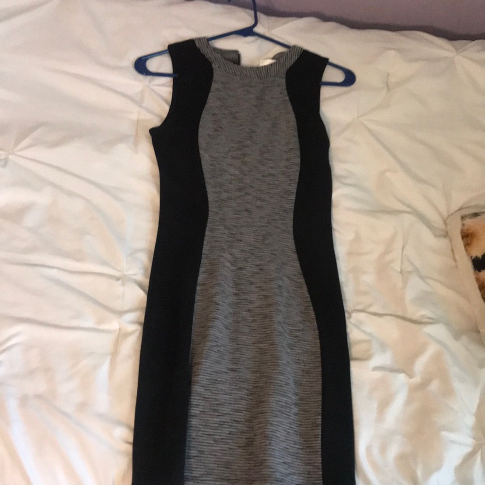Bodycon black and grey dress